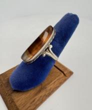 Navajo Sterling Silver Agate Ring