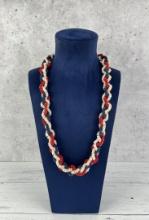 WW2 Patriotic Braided Shell Lei Sweetheart