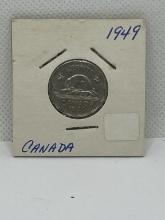 1949 Canadian 5 Cent Coin