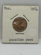 1964 Canadian 1 Cent Coin