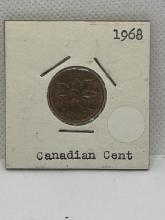 1968 Canadian 1 Cent Coin