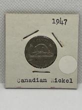 1947 Canadian 5 Cent Coin
