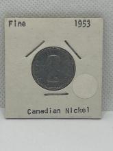 1953 Canadian 5 Cent Coin