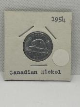 1954 Canadian 5 Cent Coin