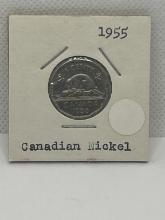 1955 Canadian 5 Cent Coin