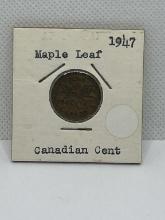 1947 Canadian 1 Cent Coin