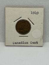 1949 Canadian 1 Cent Coin