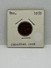1959 Canadian 1 Cent Coin