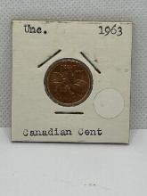 1963 Canadian 1 Cent Coin