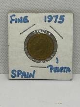 1975 Spain 1 Peseta Coin