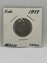 1977 Mexico 20 Centavos Coin