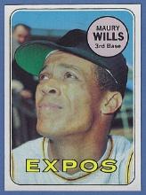 High Grade 1969 Topps #45 Maury Wills Montreal Expos