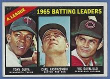 1966 Topps #216 Batting Leaders Carl Yastrzemski Tony Oliva
