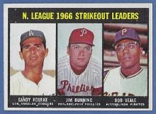 Nice 1967 Topps #238 Strikeout Leaders Sandy Koufax