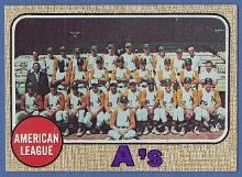 1968 Topps #554 Oakland Athletics Team Card