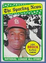 Sharp 1969 Topps #428 Lou Brock AS St. Louis Cardinals