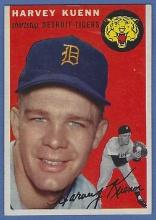 Very High Grade 1954 Topps #25 Harvey Kuenn RC Detroit Tigers