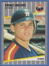 Sharp 1989 Fleer #353 Craig Biggio RC Houston Astros