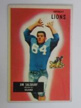 1955 BOWMAN FOOTBALL #128 JIM SALSBURY ROOKIE CARD DETROIT LIONS