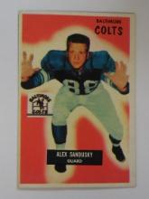 1955 BOWMAN FOOTBALL #100 ALEX SANDUSKY ROOKIE CARD BALTIMORE COLTS SHARP