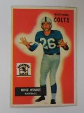 1955 BOWMAN FOOTBALL #118 ROYCE WOMBLE ROOKIE CARD BALTIMORE COLTS VERY NICE