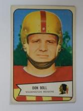 1954 BOWMAN FOOTBALL #89 DON BOLL ROOKIE CARD WASHINGTON REDSKINS