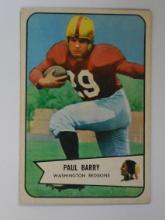 1954 BOWMAN FOOTBALL #98 PAUL BARRY ROOKIE CARD WASHINGTON REDSKINS