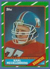 High Grade 1986 Topps #119 Karl Mecklenburg RC Denver Broncos