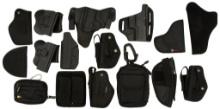Large Group of Nylon Holsters and shooting Bags