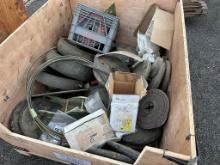 Crate Of John Deere Planter Closing Wheels, Gauge Wheels & Seed Discs