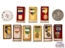 Lot of 9 Vintage 1940s & 1950s Shooting Medals