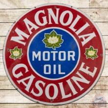 Magnolia Motor Oil Gasoline 42" DS Porcelain Sign