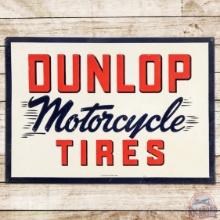 Dunlop Motorcycle Tires Embossed SS Tin Sign
