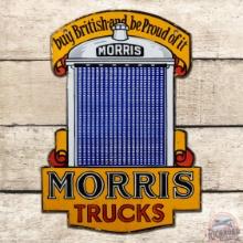 Scarce Morris Trucks Die Cut Radiator Shaped DS Porcelain Sign