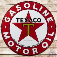 Outstanding Texaco Gasoline Motor Oil 42" DS Porcelain Sign