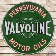 Valvoline Pennsylvania Motor Oils 30" DS Porcelain Sign