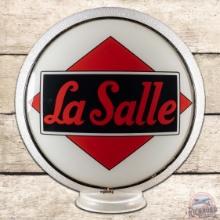LaSalle Gasoline 13.5" Complete Original White Ripple Gas Pump Globe Tulsa OK