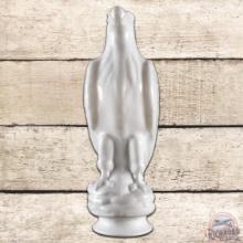 White Eagle Gasoline "Blunt Nose" Figural OPC Milk Glass Globe