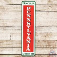 Sinclair Pennsylvania Motor Oil Self-Framed SS Porcelain Sign