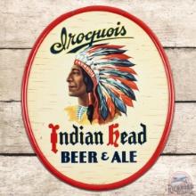 Iroquois Indian Head Beer & Ale SS Tin Sign