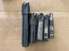 Lot of 5: End Mill Drills Ranging From 7/8? Dia X 4 3/4? L to 1 1/8? Dia X 8? L