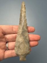 LARGE 5" Bottleneck Drill, Bevel Noted, Found in Kentucky, Ex: Dave Rowlands Collection