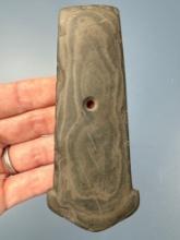 RARE 5" Banded Slate Anchor Pendant, Drilled, Found in Ohio, Ex: Dave Rowlands Collection