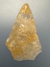 1 5/16" Honey Crystalline Quartz Point, Nice Base, Found in Gloucester County, NJ