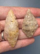 Pair of Semi-Translucent Quartz Crystalline Points, Found on Taylors Island, MD, Ex: Drapper,