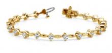 14K YELLOW GOLD 1 CTW G-H SI2/SI3 CLASSIC DIAMOND LINK BRACELET