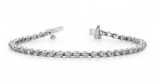 14K WHITE GOLD 2 CTW G-H SI2/SI3 CLASSIC PRONG SET DIAMOND TENNIS BRACELET