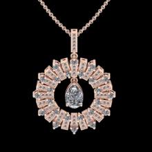 3.44 CtwVS/SI1 Diamond 14K Rose Gold Necklace (ALL DIAMOND ARE LAB GROWN )