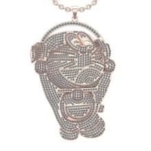 11.44 Ctw VS/SI1 Diamond 14K Rose Gold Hip Hop Style Necklace