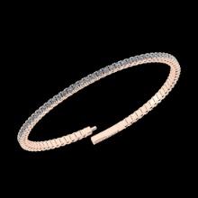 1.66 CtwVS/SI1 Diamond Prong Set 14K Rose Gold Bangle (ALL DIAMOND ARE LAB GROWN )